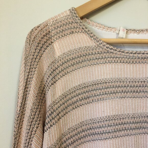 Key To My Heart Bilayer Striped Knit Wrap Back Top + Undertop U.S.A Made - Picture 4 of 15